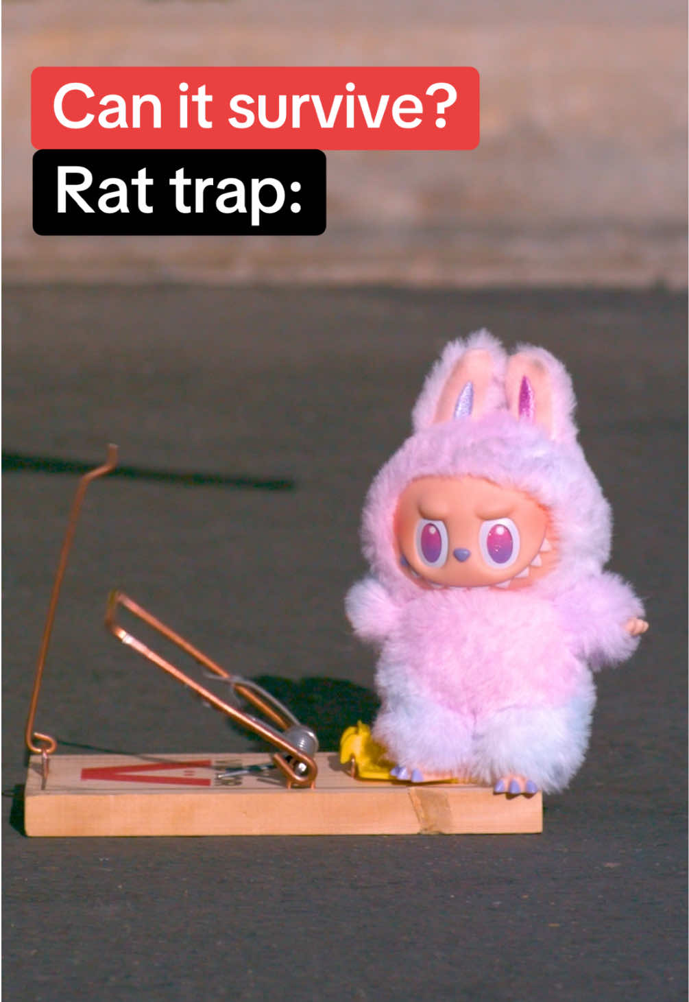 What destroys a Labubu? 🤔👹 #slowmo #satisfying 