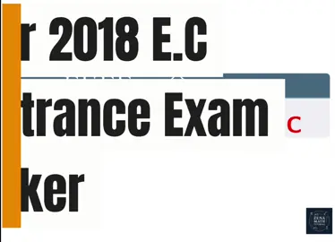 For 2018 E.C Entrance Exam Taker EUEE Mathematics Question  2002 E.C- 2017 E.C. There are more than 700 Entrance exam questions. #math #grade12 #grade11 #grade10 #creatorsearchinsights 