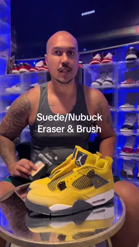 This eraser and brush can bring your suede and nubuck shoes back to life. #angelus #suede #nubuck #jordan #shoes 