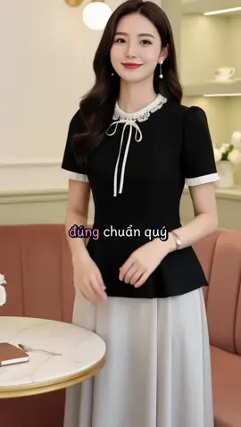 Áo peplum thiết kế cổ bèo #aokieu 