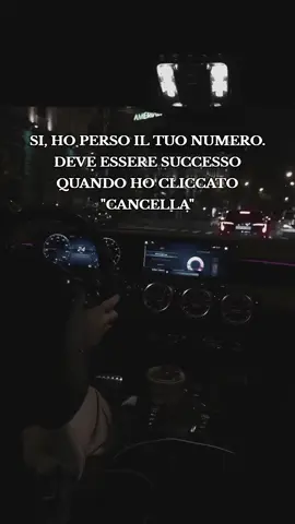 SI, HO PERSO IL TUO NUMERO. DEVE ESSERE SUCCESSO QUANDO HO CLICCATO 