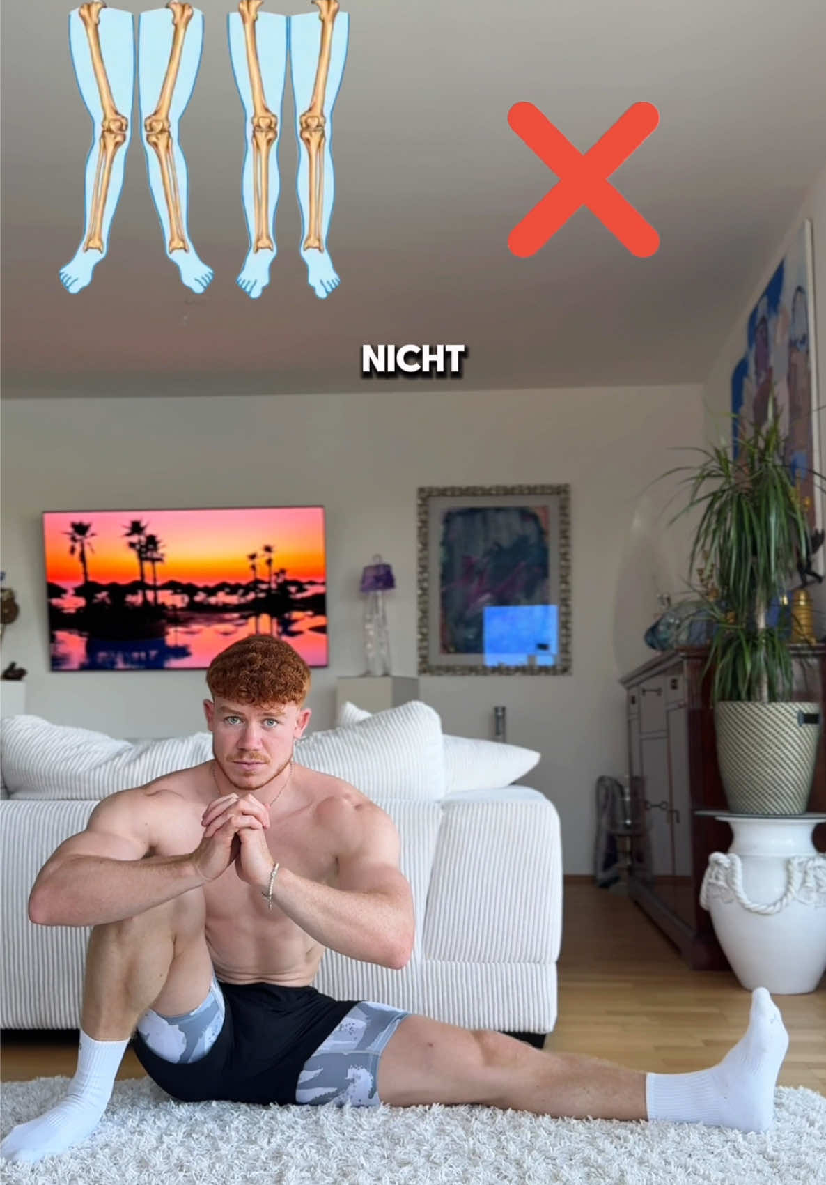 ❌ Hör auf mit Übungen, die (noch) zu schwer für dich sind. ✔️ Mach lieber diese Alternativen – so erreichst du trotzdem deine Ziele: ✅ X-Beine loswerden ✅ Flexibilität steigern & Boden berühren ✅ Rückenschmerzen lindern & Hüfte öffnen Speicher dir das Video ab und kommentier Mobility, wenn du meinen Starter-Plan willst 🚀 #mobility #flexibility #rückenschmerzen #stretching #CapCut 