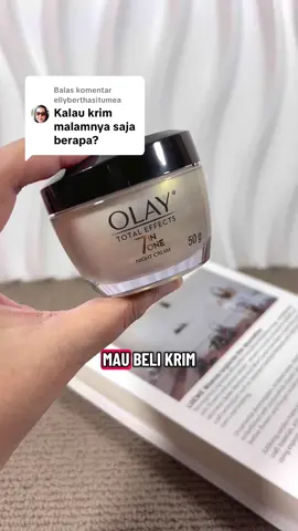Membalas @ellyberthasitumea untuk krim malamnya aja, harganya ada di keranjang kuning di video ini ya kk #olaytotaleffects #krimmalam #pelembabwajah 