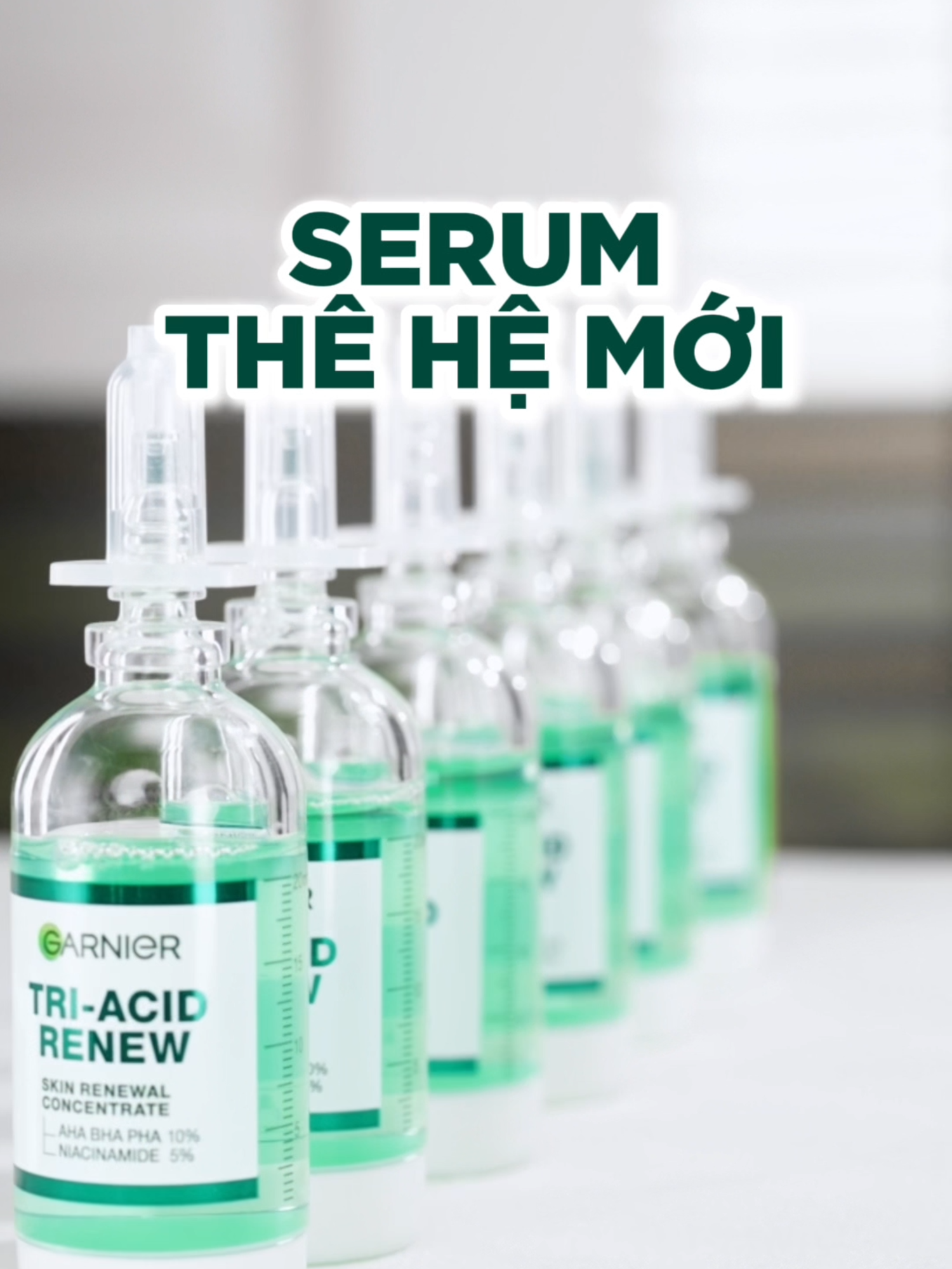 Khám phá Serum Tri-Acid Renew thế hệ mới từ Garnier – giải pháp hỗ trợ peel da, tái tạo cho làn da mịn màng rạng rỡ. Sản phẩm hiện được bán độc quyền tại TikTok Garnier, nhanh tay rinh ngay kẻo lỡ! #serumpeelxanh #garniervn