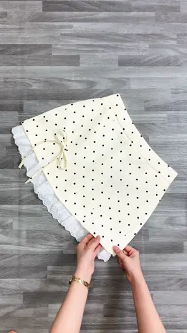 Chân váy A chấm bi phối ren xinh #chanvay #phoidotrend #phoidoxinh #chanvayxinh #moingaymotoutfit 