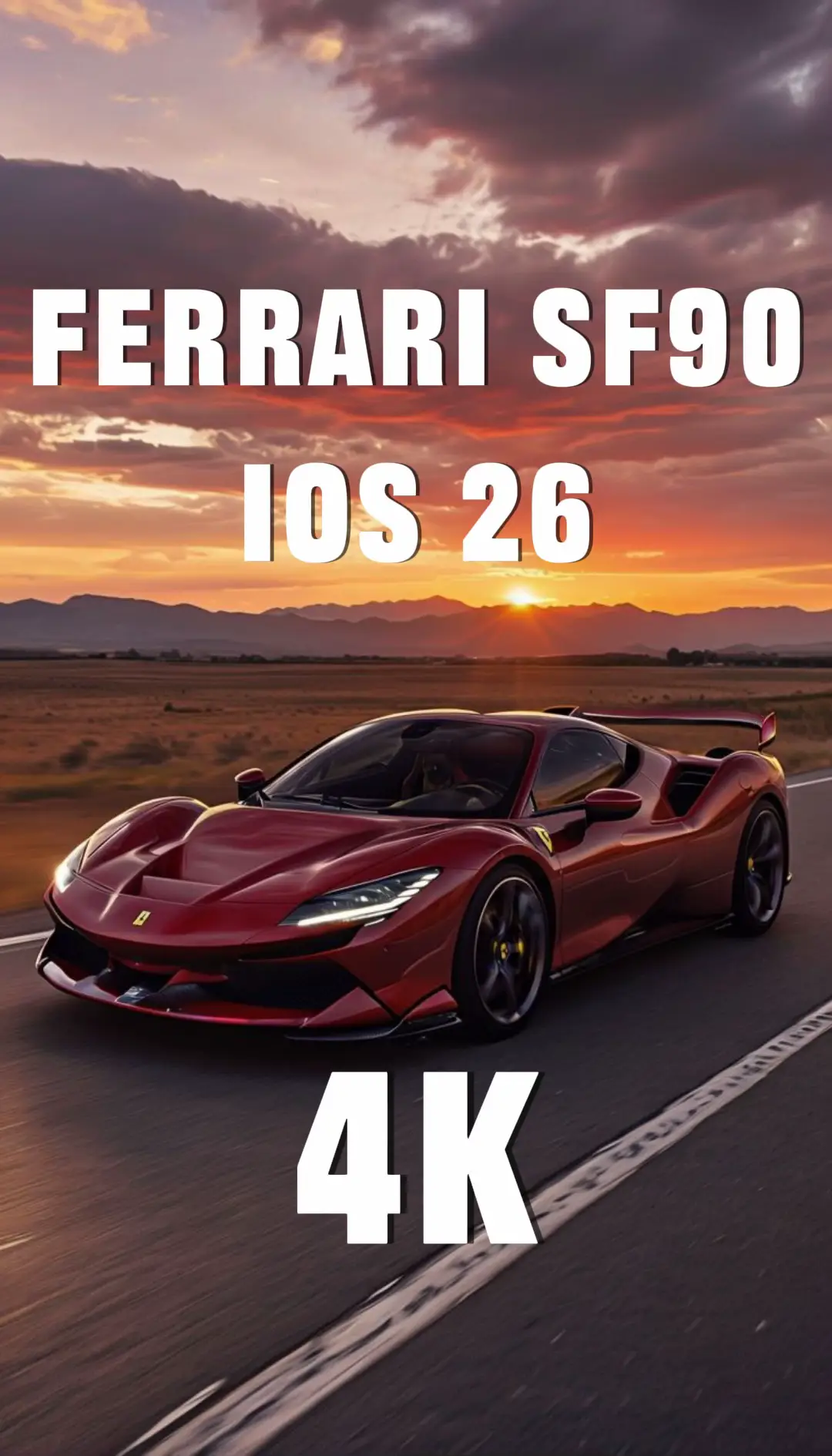 Ferrari SF90 iOS 26 Wallpapers #4K #wallpaper #fyp #ios26wallpaper #ferrarisf90 