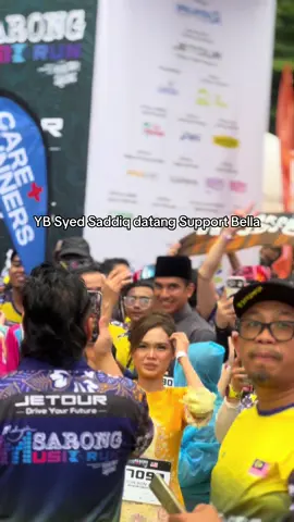 Replying to @🌺Bunga Raya..😊  walaupun masoh jetlag tetap tau YB @Syed Saddiq dtg support @Bella Astillah #BASS #malaysiasarongmusicrun2025 