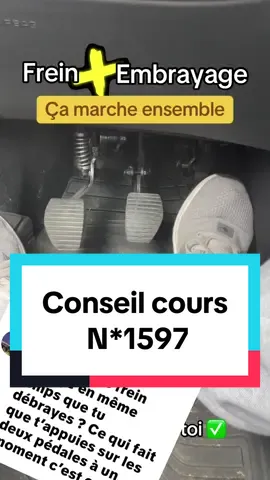 Réponse à @•𝒮’ⵣ l’embrayage, l’accélérateur et le frein s’utilisent simultanément ou ensemble. Il y a des binômes et il y a des impossibilité. ⚠️☝️ Abonne-toi, je t’explique tout ✅✌🏽 #autoecole #permisdeconduire #moniteur #samir #permisb 