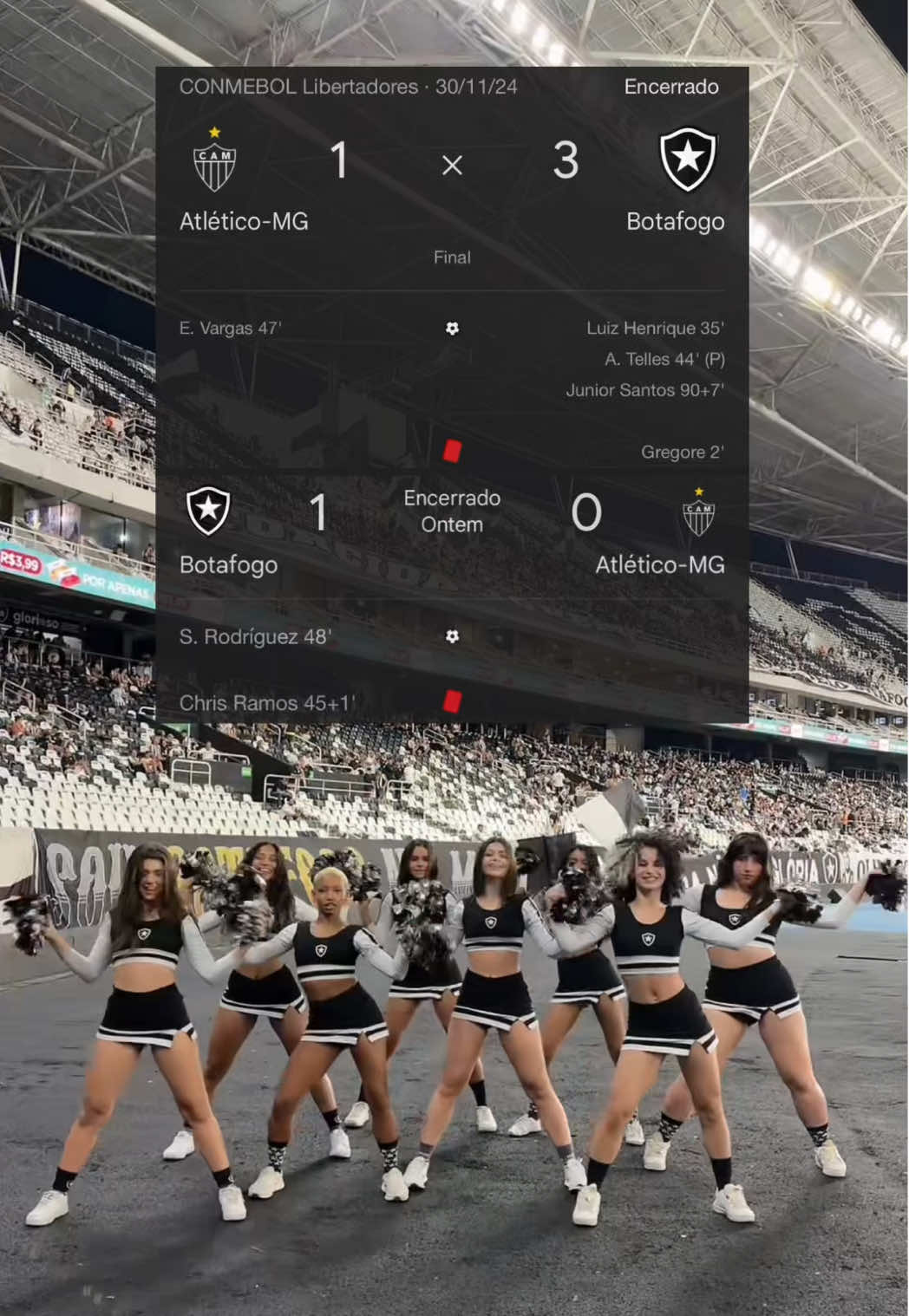 Nossas fogocheers chegando para celebrar uma nova vitória do Fogão com um a menos sobre o Galo. 🤷‍♂️🔥 #football #dance #tiktokesportes #brasileirao #botafogo 