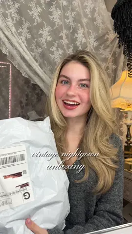Was it worth the $75??? #vintagenightgown #unboxing #unboxinghaul #haul #depop 