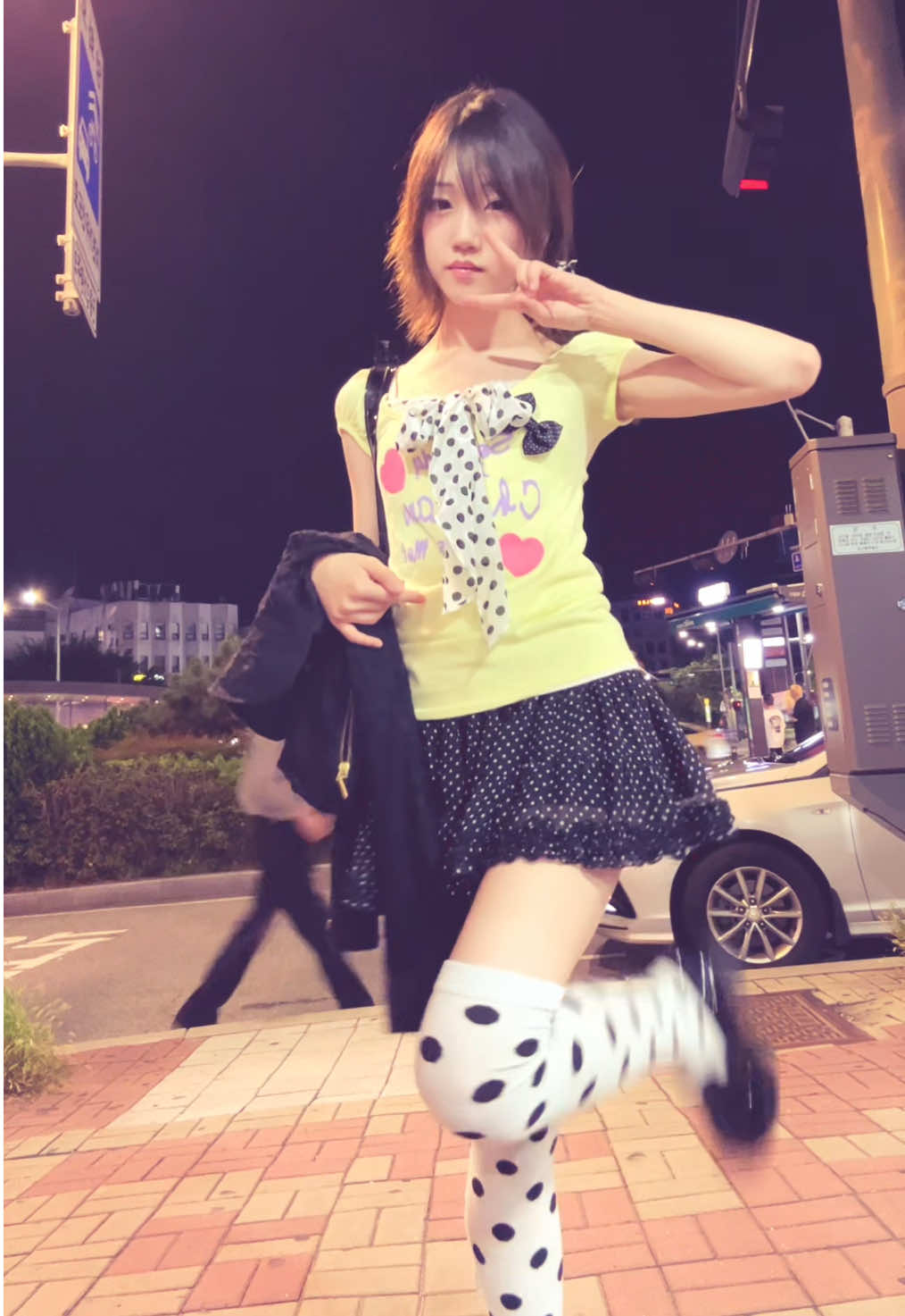 my hair is a mess but my fit cute :3 #fitcheck #polkadot #shoujo #outfitideas 