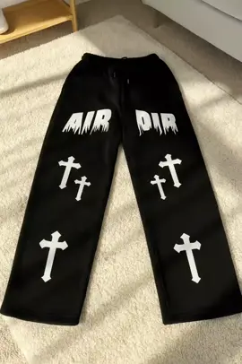🔥 Stand out with these AIR jogger pants na may bold cross print design! Super comfy, stylish, at perfect pang OOTD. ✨👌 🖤 Limited stock only grab yours now! #Streetwear #OOTDReady #AIRJoggers #UnisexStyle #TikTokFinds