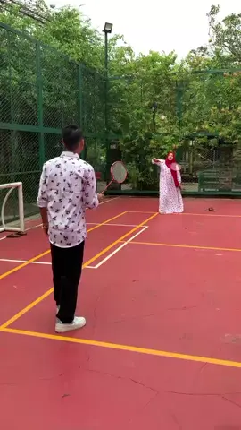 Badminton Play with My husband 🏸🏸@⚜بابل محمود 