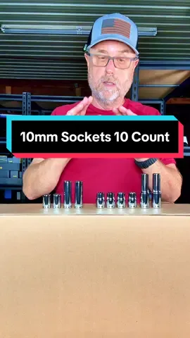 10-Piece 10mm Socket Set 1/4 3/8 Deep and Shallow #sockets #socketset #tiktokshopcreatorpicks @CASOMAN TOOLS 