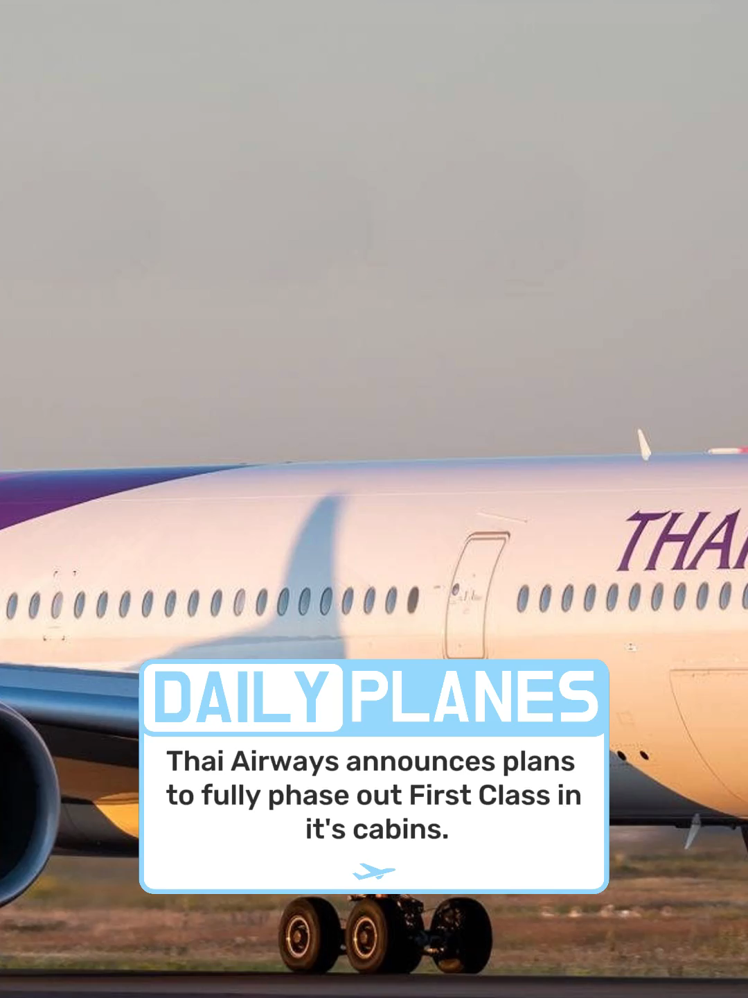 Thai Airways has announced plans to remove first class from it's cabins.  This move comes after a full cabin overhaul, planning to commit to only three classes; Economy, Premium Economy, and Business.  #aviationfans #aviation #pilot #boeing #boeing777x #flying #plane #airbus #airbusa380 #boeing757 #boeing737 #airbusa330 #boeing767 #contentcreation #tipsandtricks
