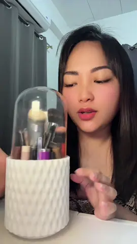 umiikot na makeup brushes organizer 145 pesos lang? #makeuporganizer #beautyph 