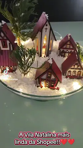 Vila Natalina Cenário Enfeite de Natal 5 Peças Envio Rapido #cenarionatalino #cenarionatalshopee #vilanatalinaenfeitenatal #natalshopee #shopee 