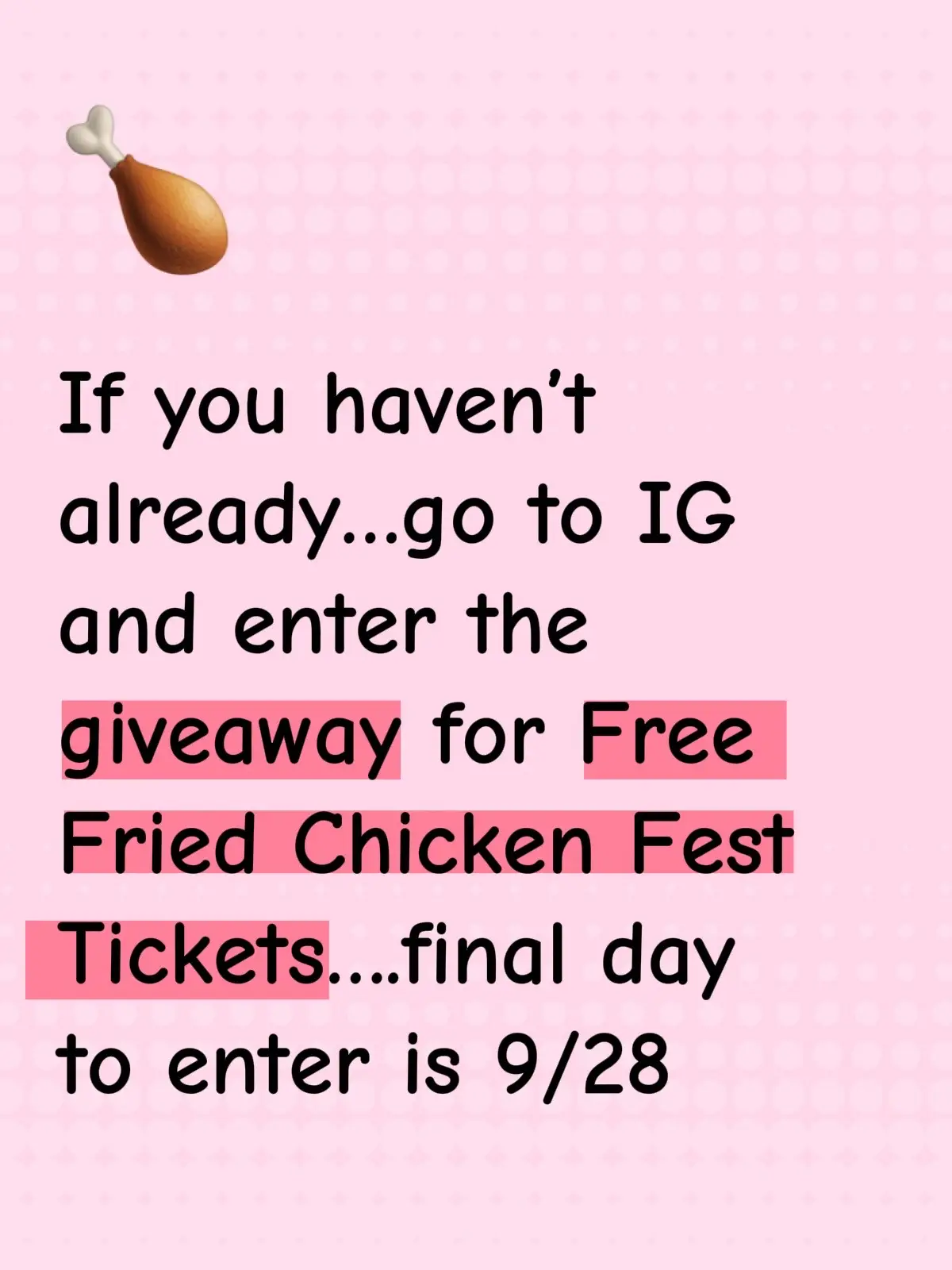 Don’t miss out on your chance to win in Tickets to the @Fried Chicken Festival #friedchickenfestival #neworleans #giveaway #freetickets 