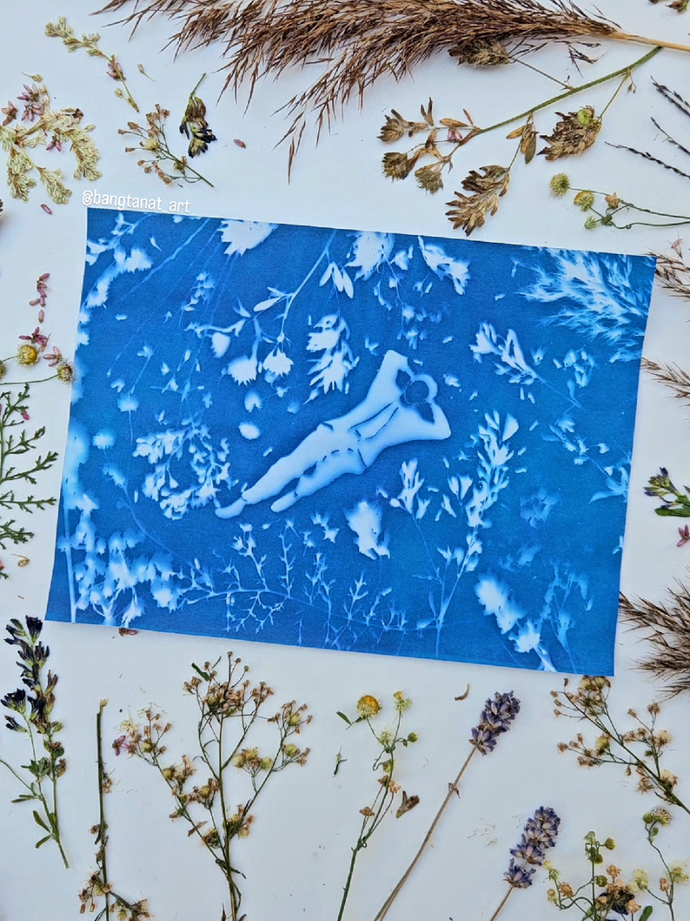 Happy belated birthday, Namjoonie 💜  The weather has finally given me the chance to realize my vision. When I think of you, I think of the peacefulness of nature. Of the flower fields grown from your hard work. Of beautiful wild flowers, diverse just like your music.  Love you, Namjoonie. Please always stay true to your heart 💜 #bts #namjoon #rm #art #cyanotype @BTS 