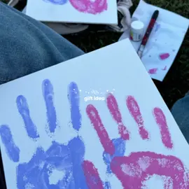 1 | gift idea🎀 hand print DIY artwork_ Includes: one paint brush + one 6-color paint + 3 pcs papers + only one framework 𓂃۶ৎ . . #giftideas #paint #recommendations #fyp #xyzbca 