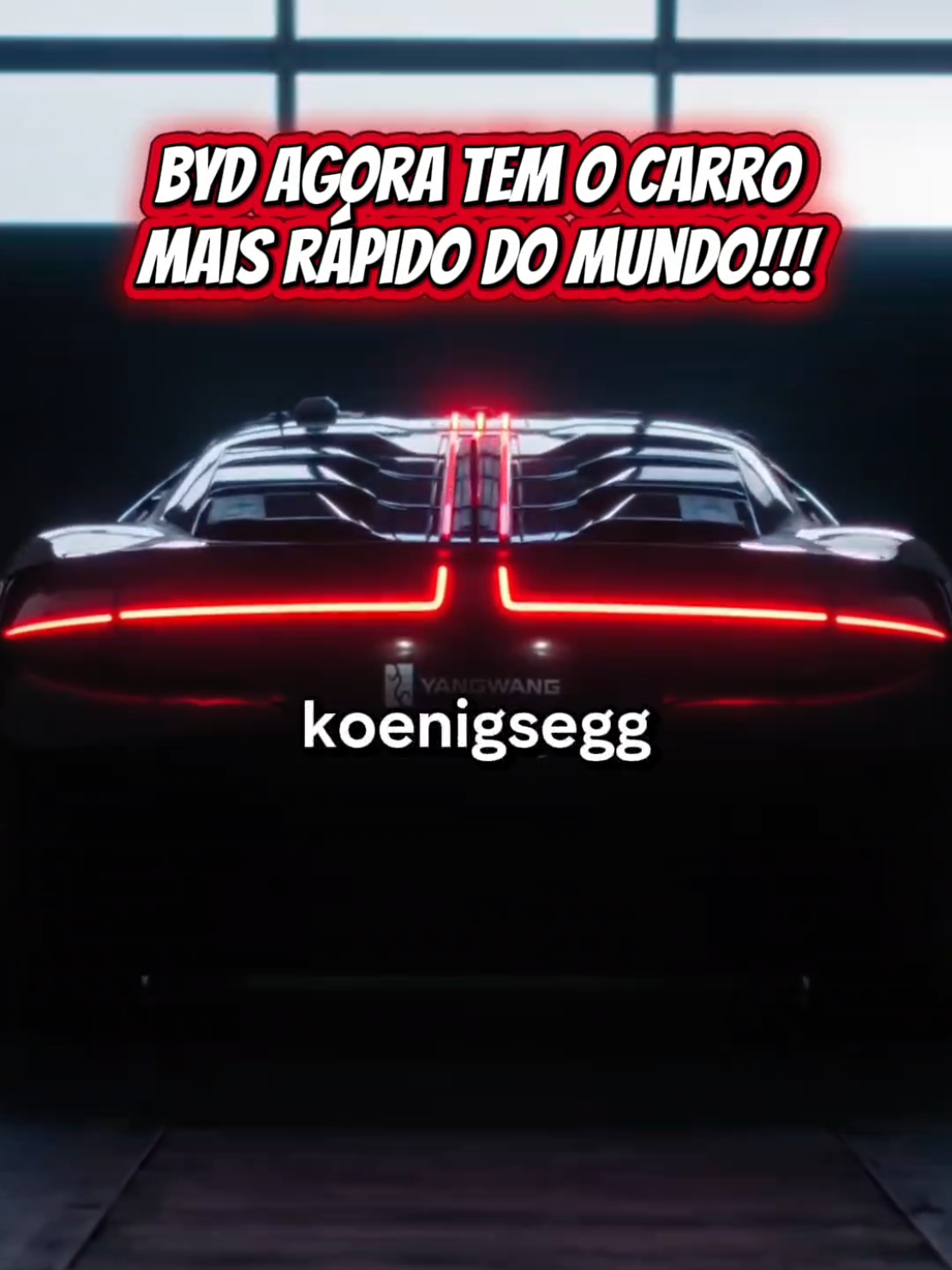 O novo carro mais rápido do planeta não é Bugatti nem Koenigsegg, é BYD!!!! #BYDU9Xtreme #CarroMaisRápidoDoMundo #BYD #Hipercarro #496kmh 