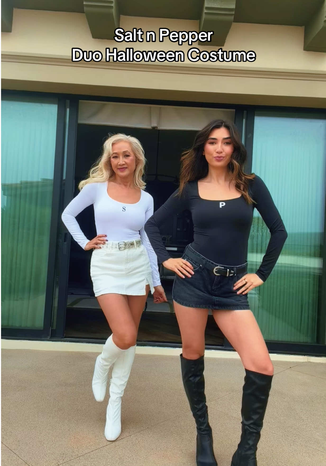 Salt n Pepper Duo Halloween Costume @Wendy Cook #momanddaughter #halloweencostumeinspo #halloween2025 #duocostume #saltnpepper 