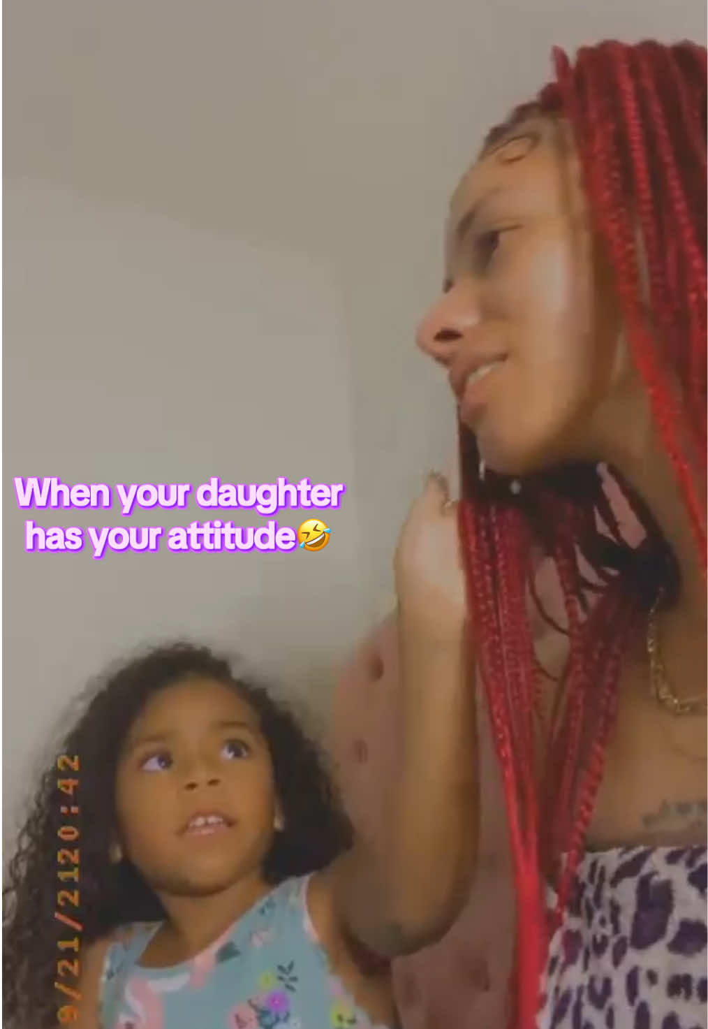 When your daughter has your attitude 😭🤣 #FYP #viral #mom #daughter #ily 