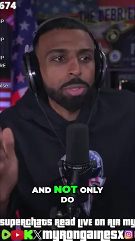 They censor to silence, why debate is dead #freshandfit #myrongaines #charliekirk 