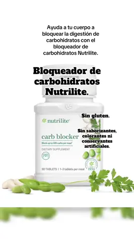 BLOQUEA LA DIGESTIÓN DE CARBOHIDRATOS NATURALMENTE – Ayuda a tu cuerpo a bloquear la digestión de carbohidratos con el Bloqueador de carbohidratos Nutrilite™.†Esta tabletas convenientes, hechas con 300 mg de soja y 500 mg de frijoles blancos provenientes de plantas cultivadas en nuestras granjas y granjas asociadas, están diseñadas para inhibir la digestión de azúcares simples y carbohidratos complejos cuando se consumen con una comida alta en carbohidratos sin privar al cuerpo de vitaminas, minerales y fibra importantes.†   #bloqueadordecarbohidratos  #nutrilite  #paratiiiiiiiiiiiiiiiiiiiiiiiiiiiiiii  #suplementos 