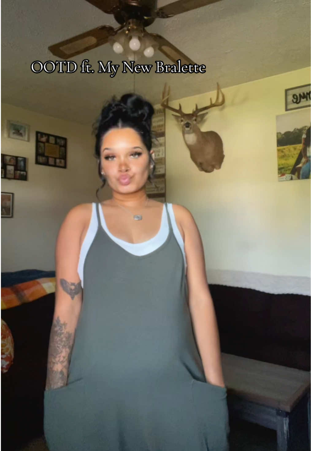 #OOTD #romper #bralette #freesample #32weekspregnant 