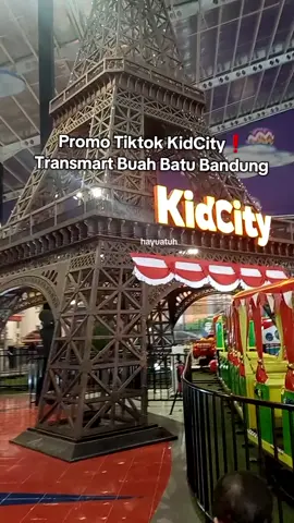 Bunda, weekend nggak perlu bingung lagi cari hiburan murah meriah buat si kecil, yuk ke KidCity Transmart Buah Batu Bandung. Cukup bayar 150 ribu udah bisa top up 225 ribu + bonus 3 wahana. Mau lebih hemat lagi? Ada paket 6 wahana cuma 100 ribu. Top up 200 ribu dapet 5 wahana gratis, atau paket gede top up 600 ribu cukup bayar 300 ribu aja! Caranya tinggal beli lewat tag lokasi di video ini, lalu tukar voucher ke kasir dan langsung bisa main sepuasnya 😍 #promotiktok #transmartbuahbatu #promokidcity #kidcitytransmartbuahbatu #kidcitytransmart 