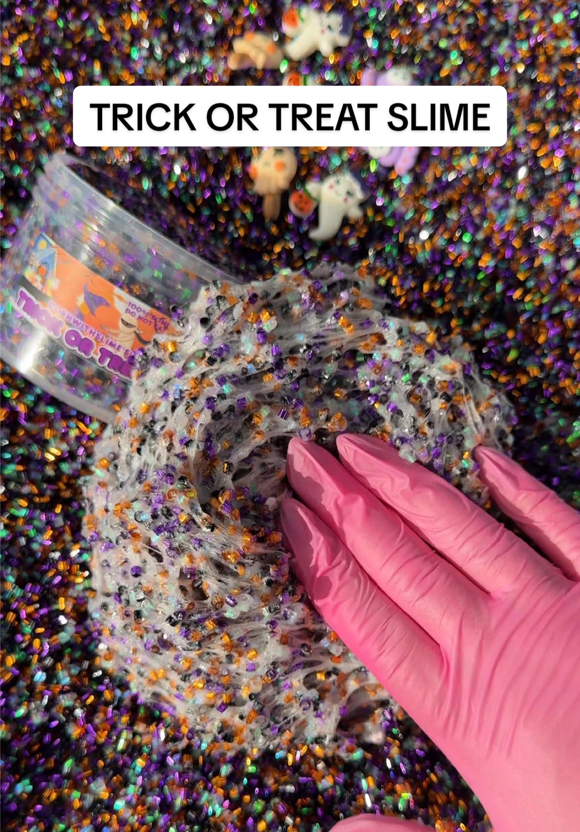 NEW TRICK OR TREAT SLIME AVAILABLE NOW ON TIKTOK SHOP 👻🍭 has our crunchy bingsu texture & scented like candy! #cornwithslime #slime #tiktokshop 