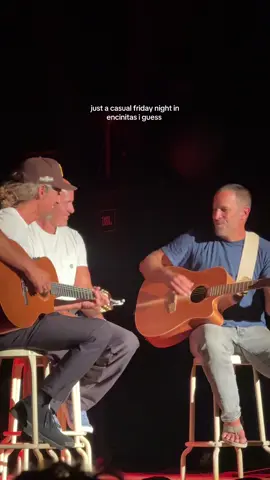 just watched @Jack Johnson kelly slater and rob machado sing 5 ft away 