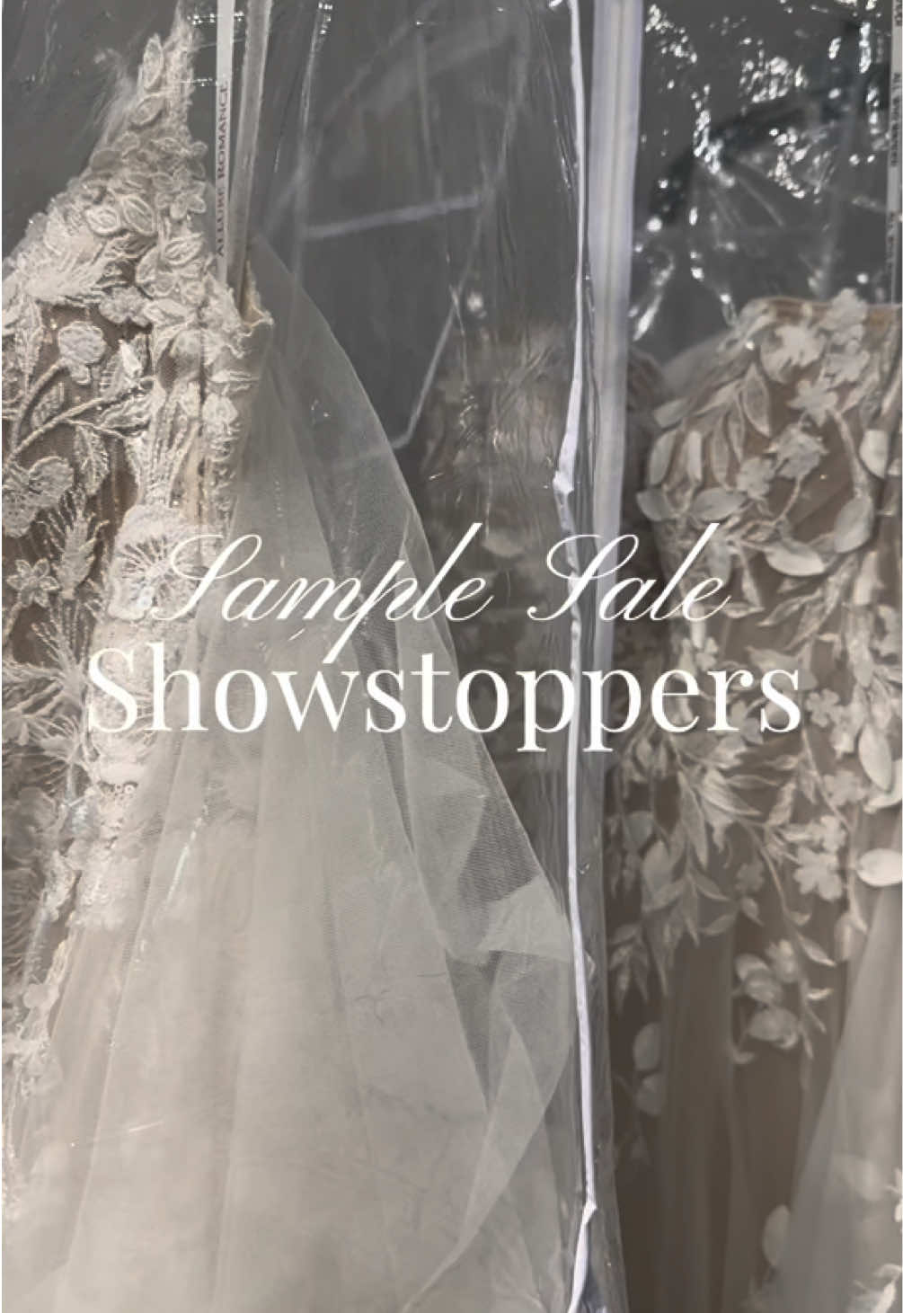 ✨ SAMPLE SALE SHOWSTOPPERS ✨ Some of our most stunning wedding gowns are waiting for you — now at unbeatable prices! 💍 Come visit us at our Glendale Heights location to try on breathtaking styles from top designers like Allure, Morilee, Abella, and All Who Wander. Don’t miss your dream dress on the rack 👰‍♀️🛍️ #fyp #wedding #bridal #weddingdress 