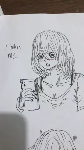 nih yg minta ver ceweknya🗿#art #sketch #drawing #song #lyrics 