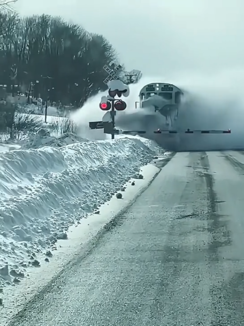 🚆❄️ Snow removal on trains — powerful moments in the storm 🌨️ Follow to see trains beat the winter!🚆 #snow #crack #trains #satisfying #ForYou 