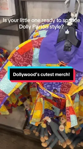 Obsessed with the adorable ‘Coat of Many Colors’ merch at Dollywood!✨ This collection is perfect for your mini-dolly fan. Check out this cute jacket and accessories!💛💜🩵❤️💚 #dollywood #fyp #pigeonforge #traveltok #dollyparton 
