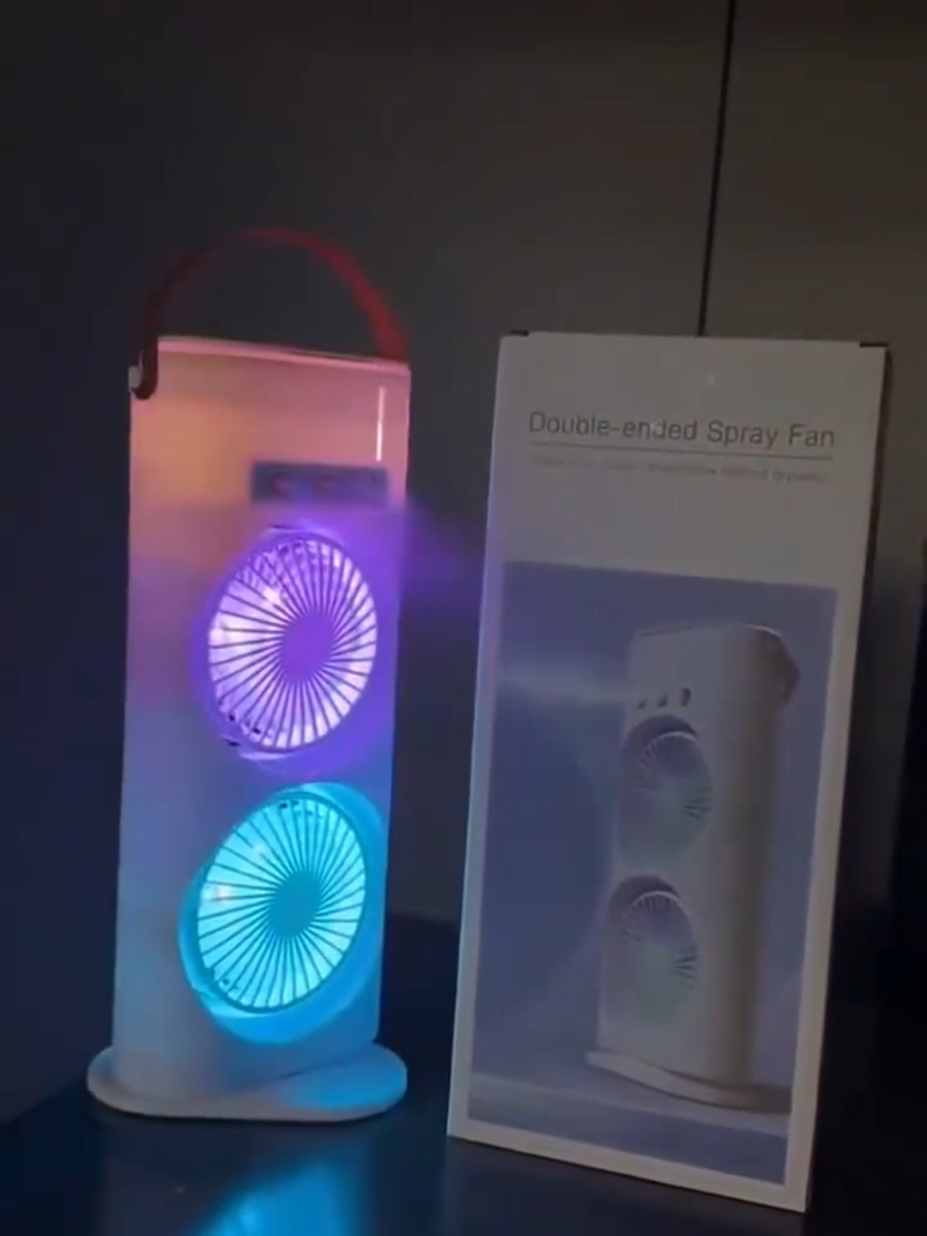 Refresque-se com estilo 😍 O mini refrigerador de ar 3 em 1 ventila, umidifica e ilumina com RGB! 🌬️💧🌈 #Climatizador #RefrigeradorDeAr #Umidificador #CasaFresca #shopeeachados 