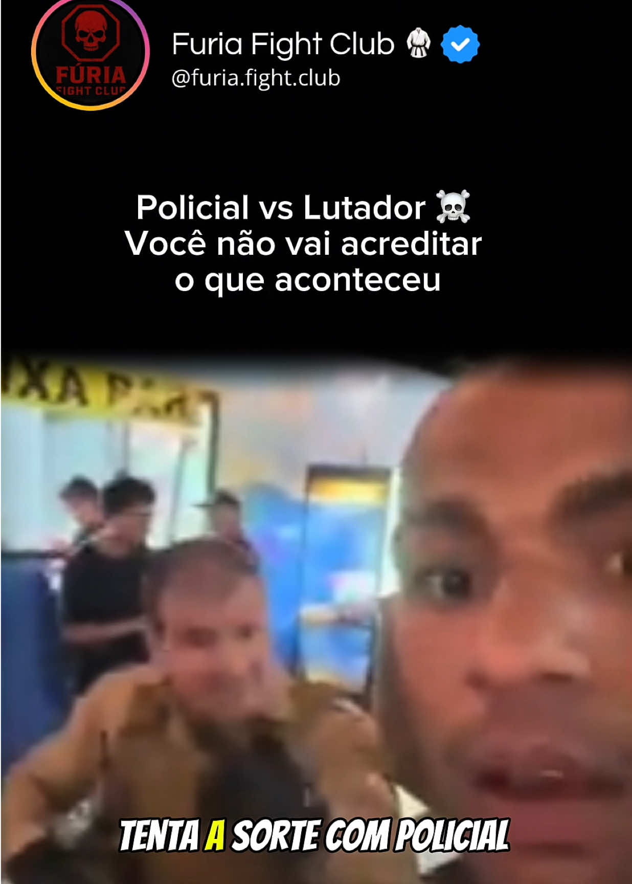 Lutador vs policial … podia ter acabado muito mal 😳 #mma #UFC #fyp #valentao #coragem 