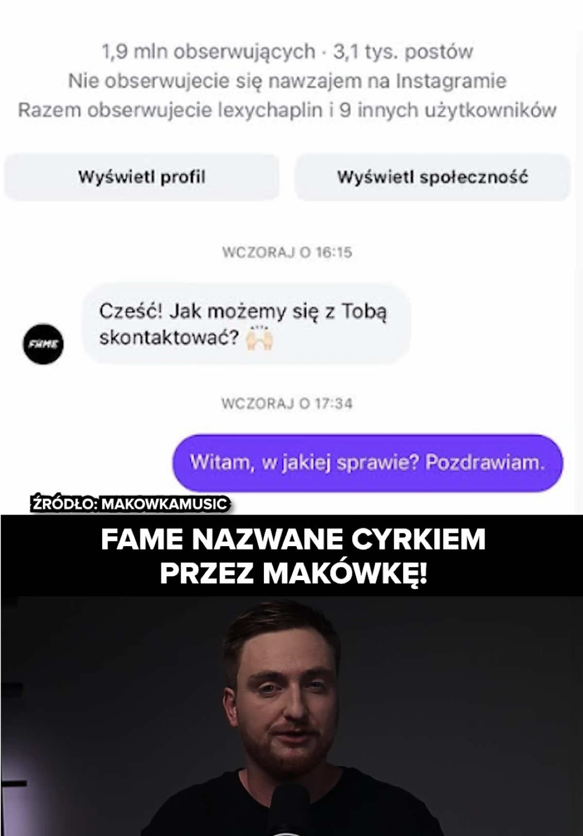 Fame chciało zakontraktować, zostało nazwane cyrkiem #news 