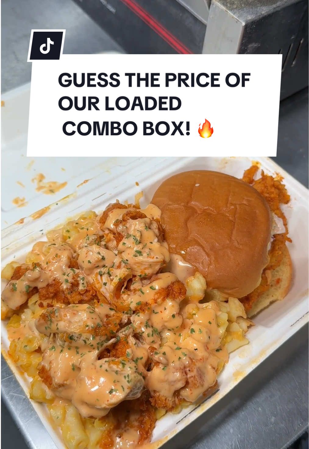 Guess the price of our loaded combo box! Available in store now 🔥 #newjerseyhotchicken #nashvillehotchicken #bradford #FoodTok #Foodie 