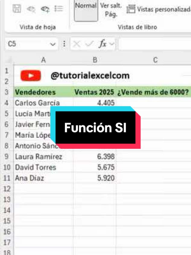 Función SI en 1 minuto: lógica sin complicaciones ¿Quieres que Excel piense por ti? La función SI es la clave para automatizar decisiones dentro de tus hojas de cálculo.   En este video te muestro cómo usarla de forma rápida y práctica, con un ejemplo que puedes aplicar hoy mismo. #tutorialexcel #excel #funcionesexcel