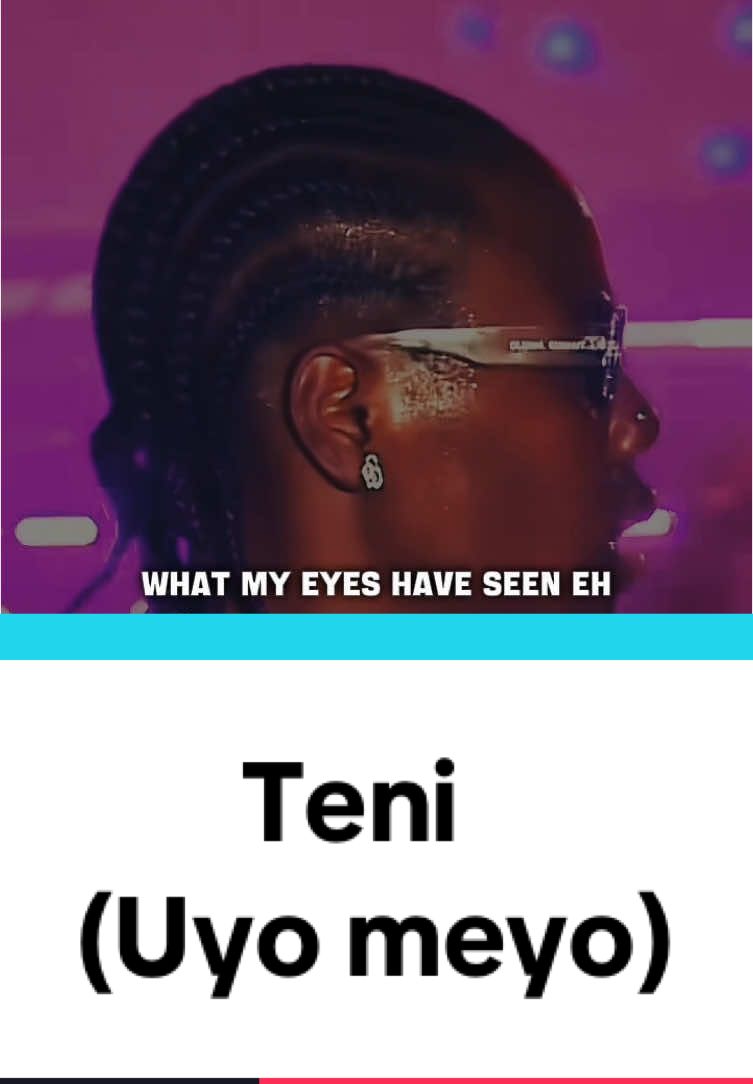 Teni =(Uyo meyo) lyrics  #viralditiktok #vira #afrobeats #fypシ゚ #viral #lyricsvideo #teni #lyrics_vibez0 