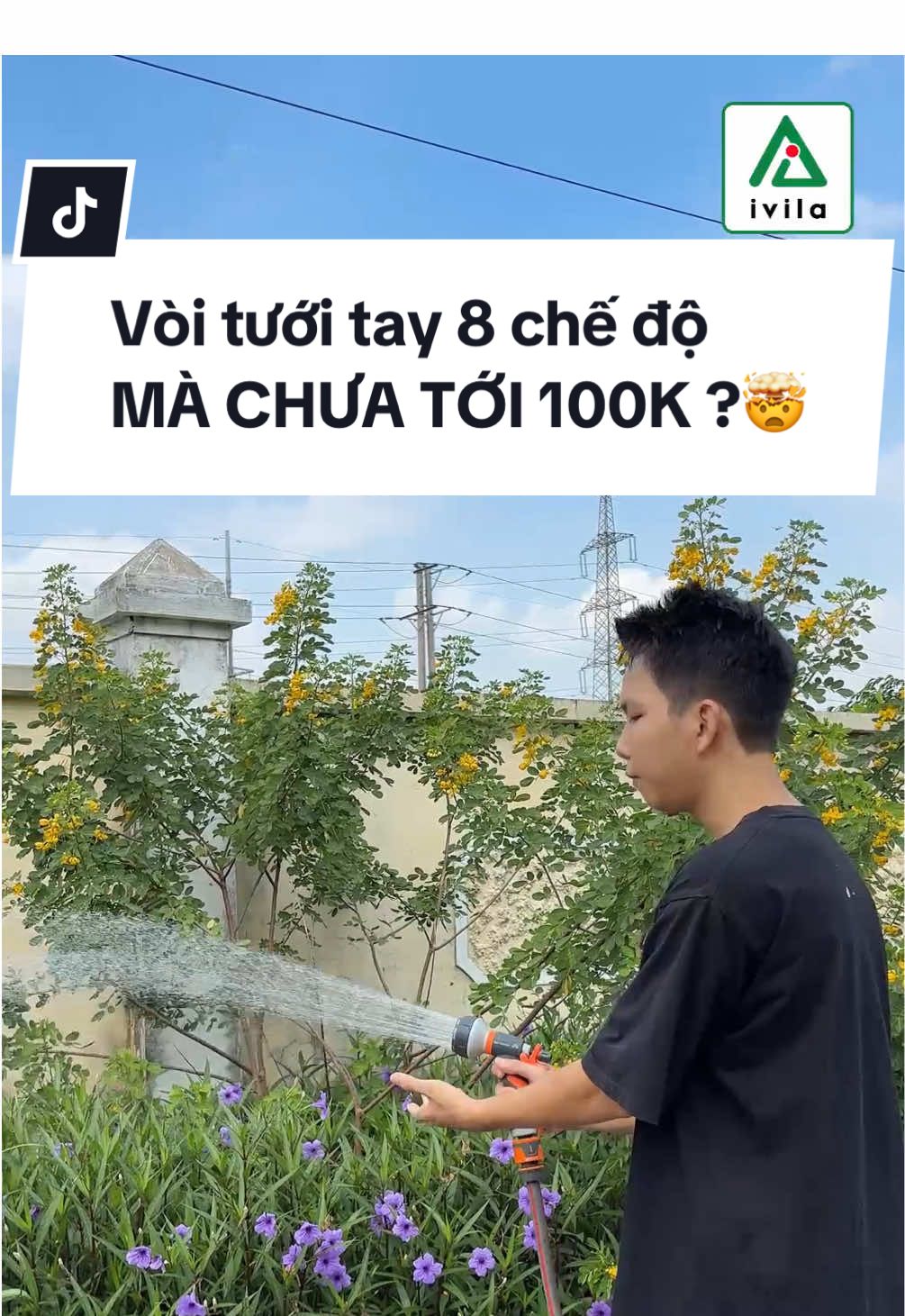Vòi tưới tay đa năng VPA101 - 8 chế độ, mà giá lại cực kì hợp lý  #Ivila #nhacuadoisong #tuoicay #VPA101 