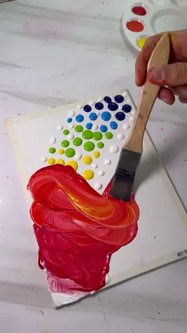 Abstract Idea! 💡✨🌈 Easy Art to Try using Acrylic Painting! 🎨 #artistomg 