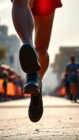 My vision blurred from sweat and pain as I heard the sickening pop in my ankle at mile 19... #KeepGoing #UnseenVictories