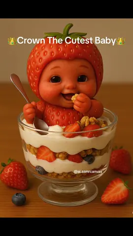 We’ve got 7 of the CUTEST ASMR babies…but only one can win. 🏆  Vote for your favorite cutie below in the comments.  #aiasmr #satisfyingvideo #fyp #asmr #eating 