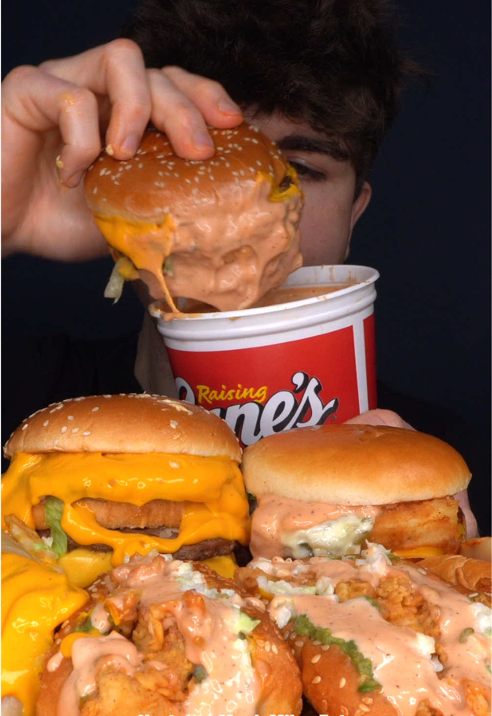 McDonald’s and Raising Canes mukbang #mukbang #asmr #food #eating #Foodie 