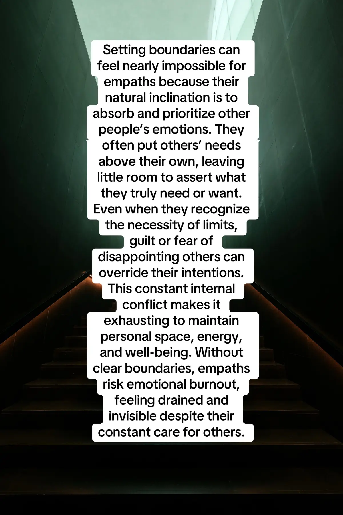 Empaths must remember that setting boundaries isn’t selfish—it’s essential for protecting their energy and maintaining emotional well-being. Without them, caring for others becomes a constant source of exhaustion rather than connection. #HealingJourney #empaths #boundaries #traumarecovery#creatorsearchinsights 