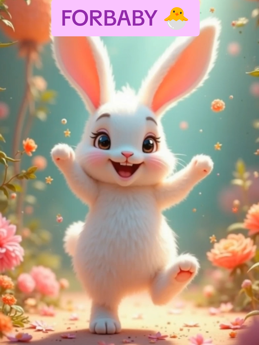 REPOST🔃Rabbit funny dance😂🐰I here will be a viral video with 1 billion views 🥳#fyp #forkids #funny #cartoon #viral 
